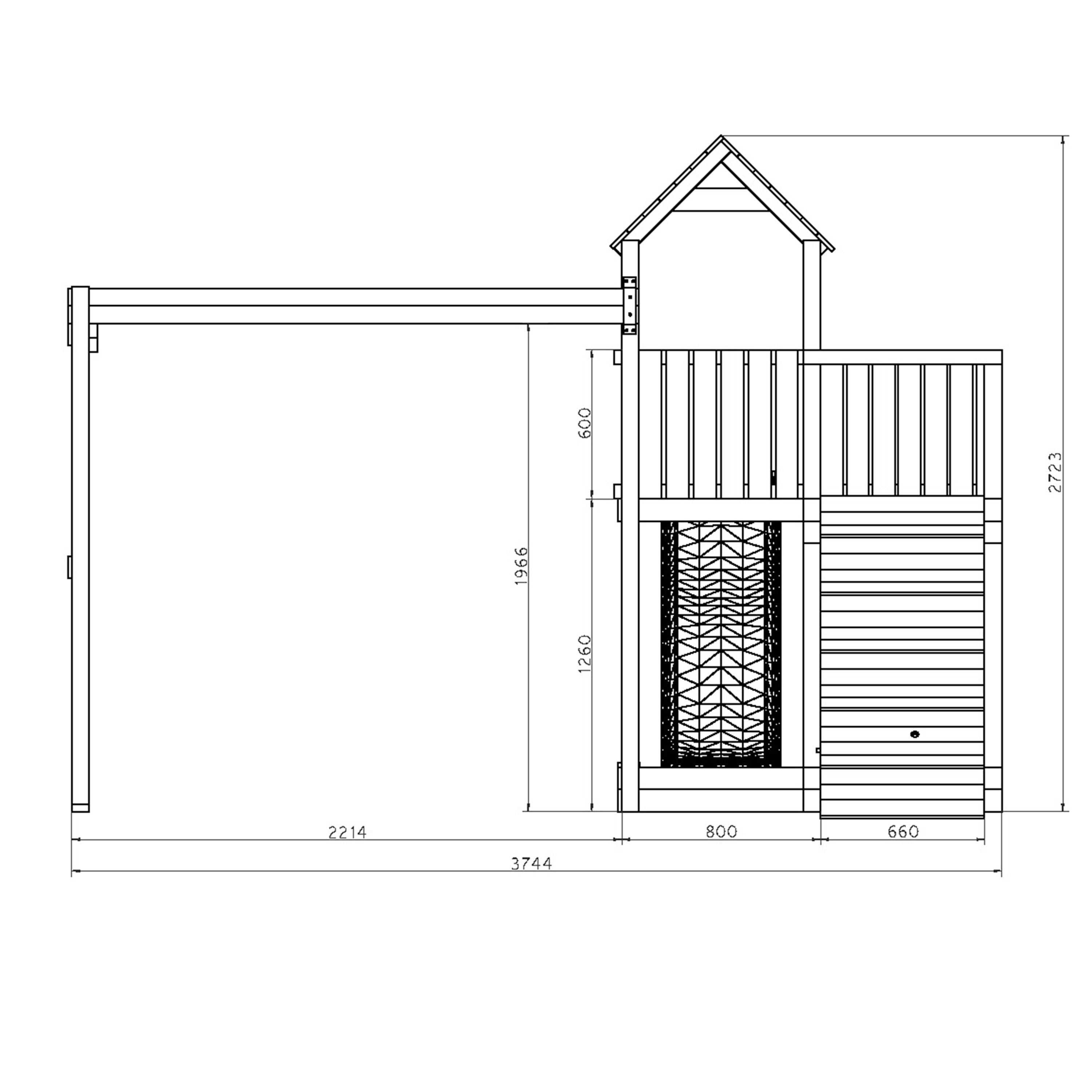 Climbing frame Summit Seeker Scramble large tower double swing climbing wall and slide - Best Shed