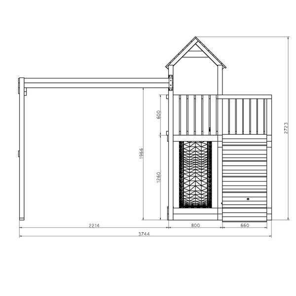 Climbing frame Summit Seeker Scramble large tower double swing climbing wall and slide - Best Shed