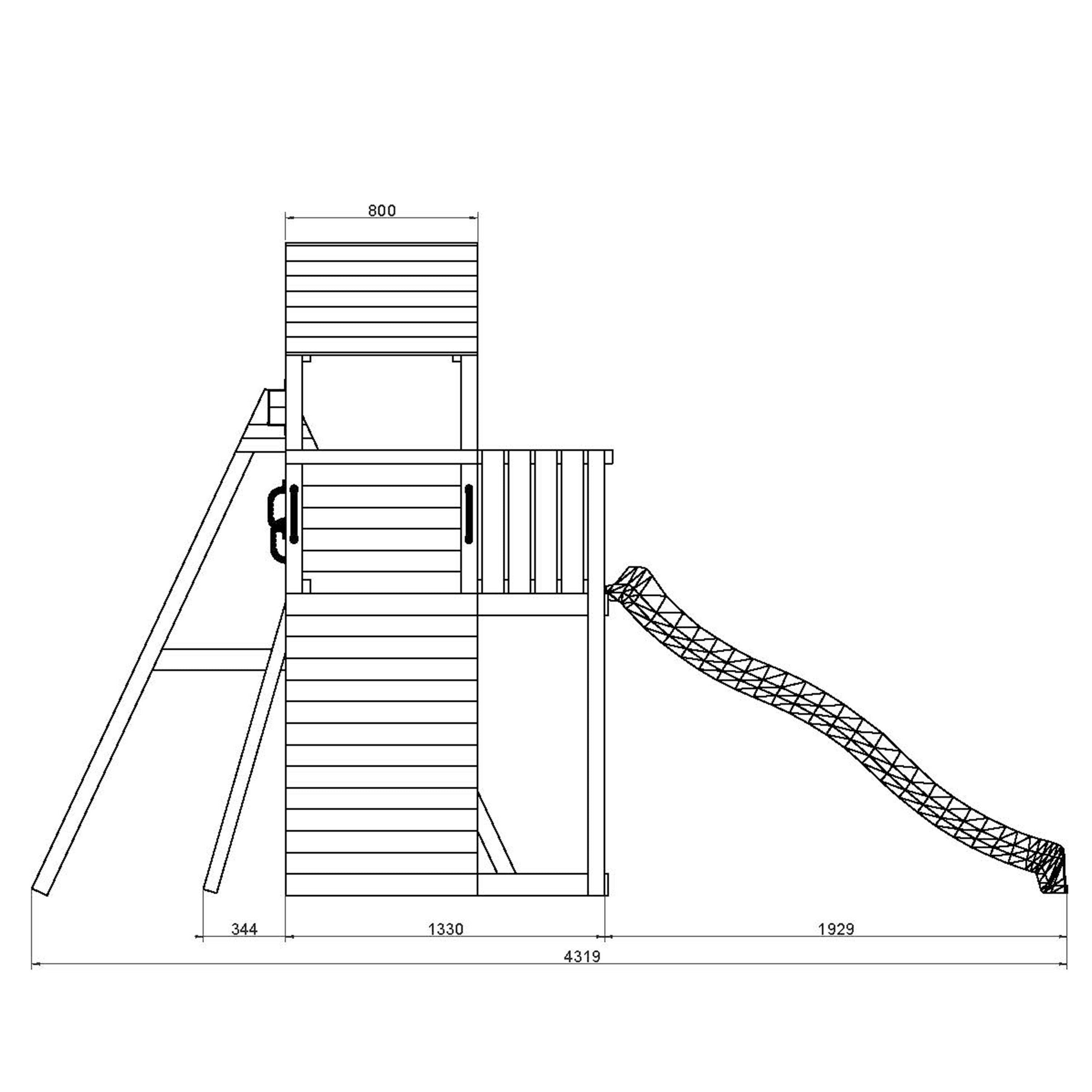 Boomer Climbing Frame Tower featuring Swings Slide sandpit and climbing wall - Best Shed