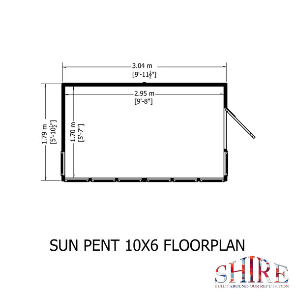 8x6 Sun Pent Potting Shed - Best Shed