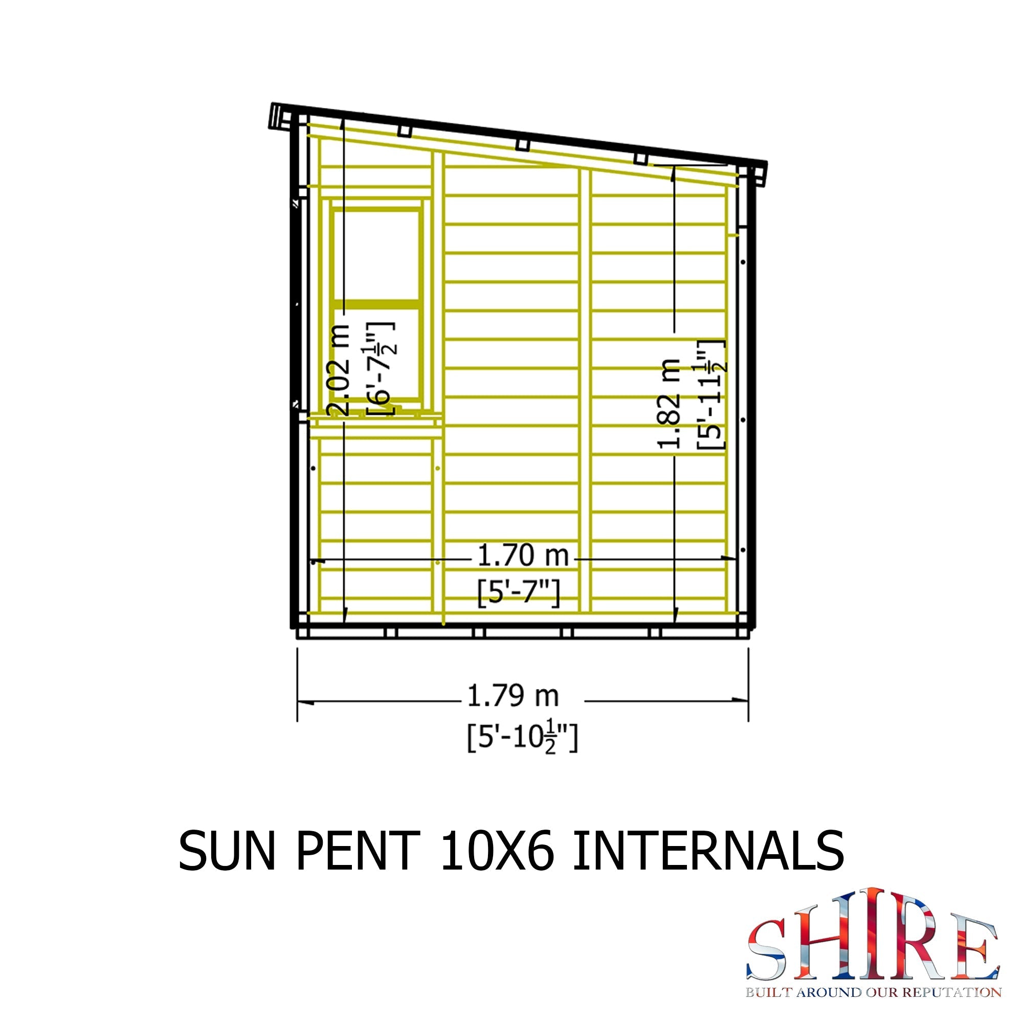 8x6 Sun Pent Potting Shed - Best Shed