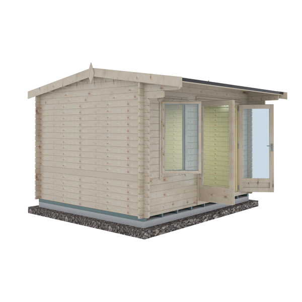 Shire Marlborough 10Gx12 Log Cabin 28mm interlock cladding - Best Shed