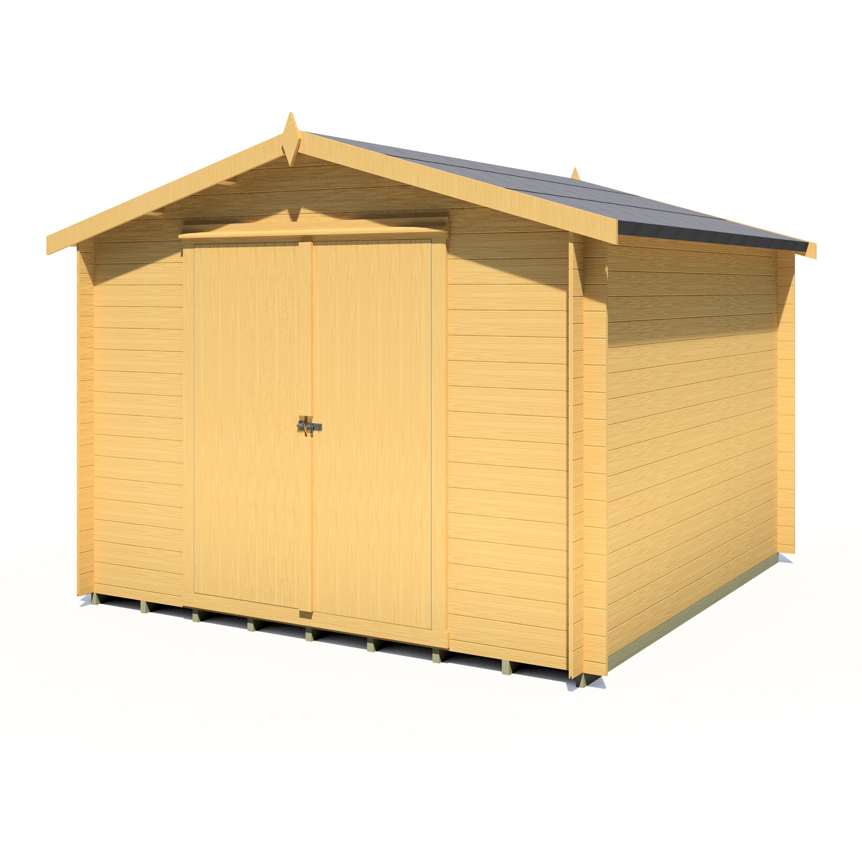 Shire Bradley 10x10 Log Cabin 19mm interlock Cladding - Best Shed