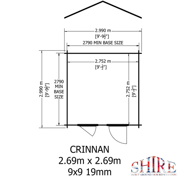 Shire Crinan Log Cabin 19mm interlock  Cladding - Best Shed