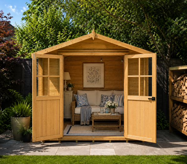 Shire Barn ale 10x10 Log Cabin 19mm interlock Cladding