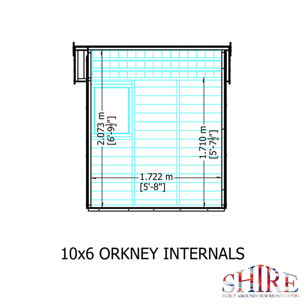Orkney 10x6 Garden Shed 12mm Shiplap T&G