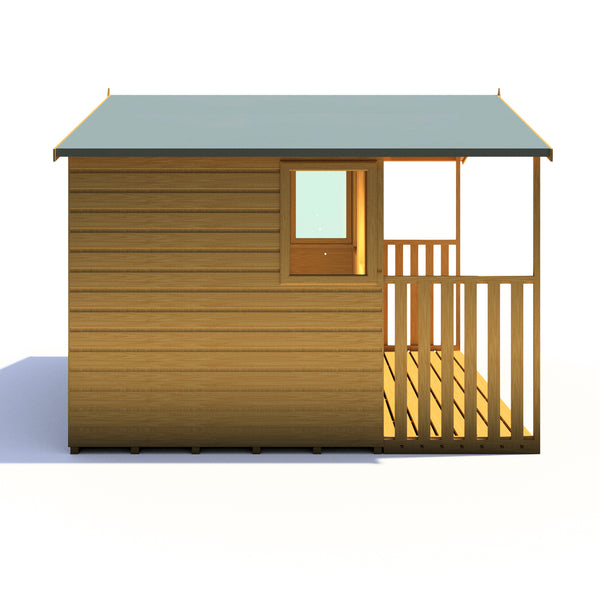 Orkney 10x9 Garden Shed with veranda 12mm Shiplap T&G