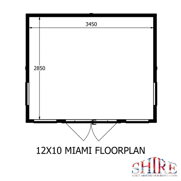 Miami 12x10 Premium Summerhouse
