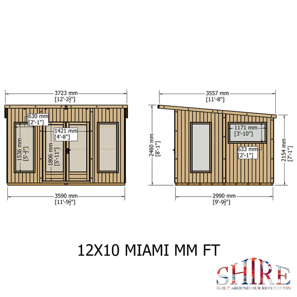 Miami 12x10 Premium Summerhouse