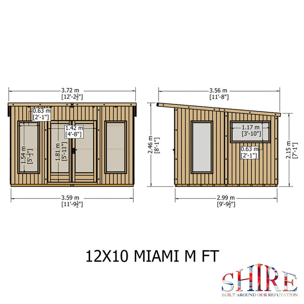Miami 12x10 Premium Summerhouse