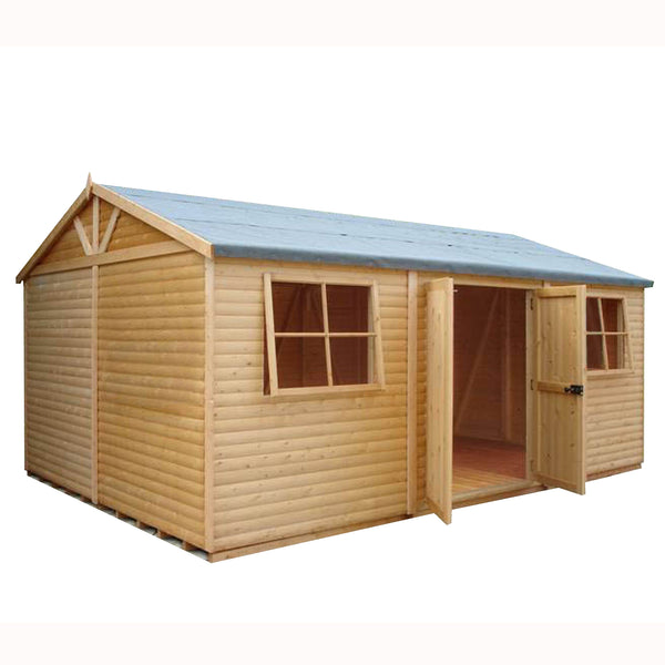 Mammoth 12x18 Double Door 12mm Shiplap Garden Shed