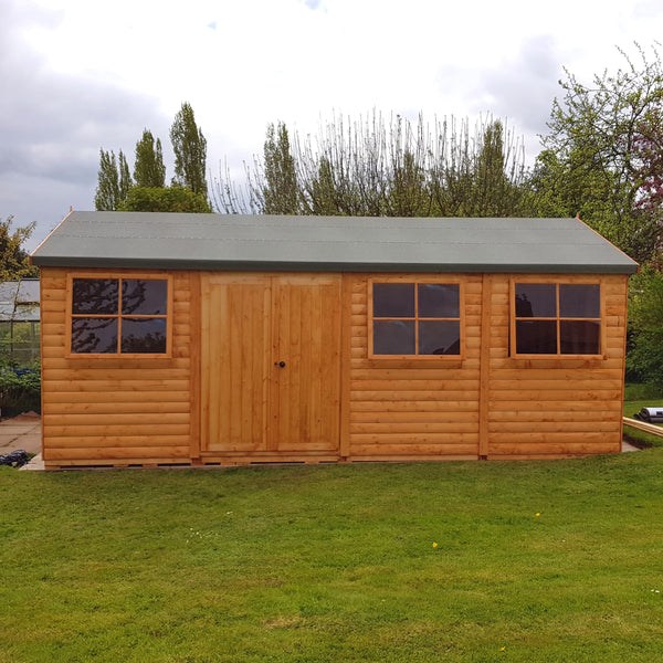 Mammoth 12x24 Double Door 12mm Shiplap Garden Shed