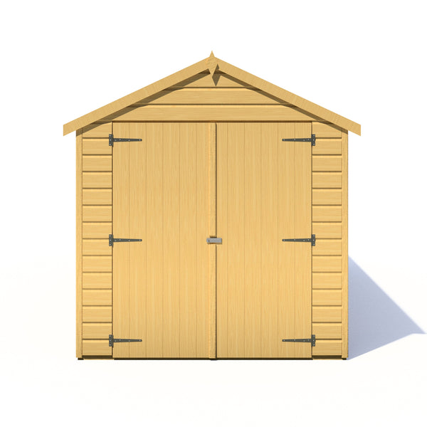 Shire Warwick Double Door 12x6 12mm interlock Clad wooden Shed - Best Shed
