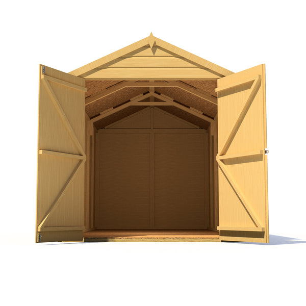 Shire Warwick Double Door 12x6 12mm interlock Clad wooden Shed - Best Shed