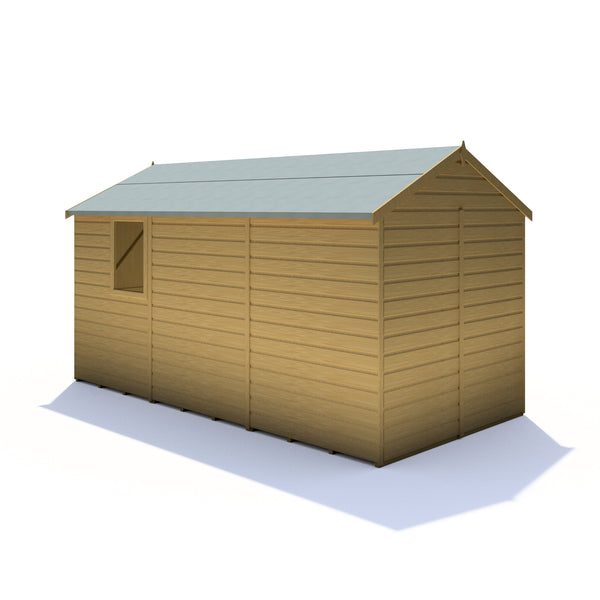 Shire Warwick Double Door 12x6 12mm interlock Clad wooden Shed - Best Shed