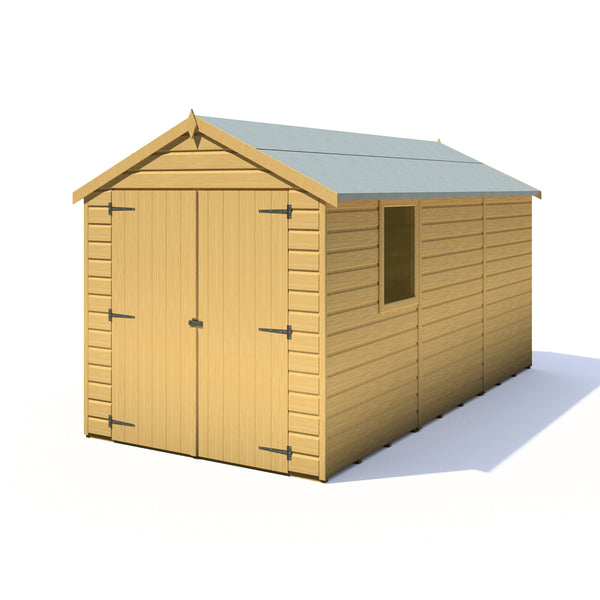 Shire Warwick Double Door 12x6 12mm interlock Clad wooden Shed - Best Shed