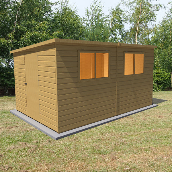 Caldey Single door 12x8 style A 12mm Shiplap Garden Shed
