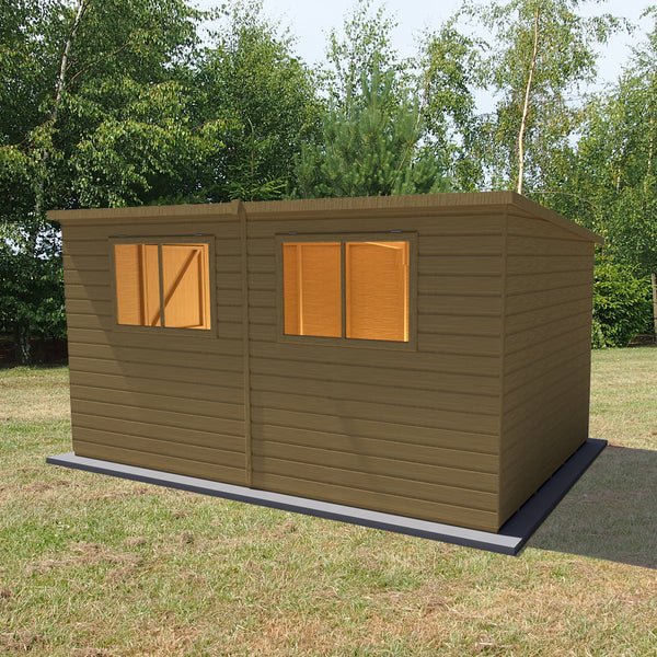 Caldey Single door 12x8 style A 12mm Shiplap Garden Shed
