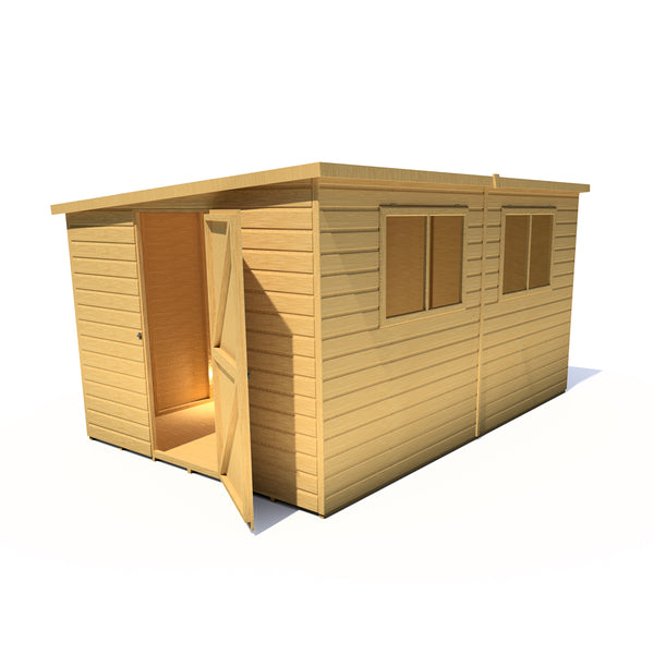 Caldey Single door 12x8 style A 12mm Shiplap Garden Shed