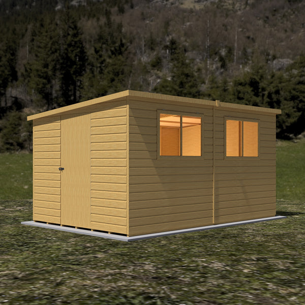 Caldey Single door 12x8 style A 12mm Shiplap Garden Shed