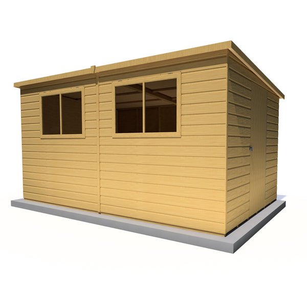 Caldey Single door style B  12x8 12mm Shiplap Garden Shed