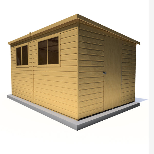 Caldey Single door style B  12x8 12mm Shiplap Garden Shed