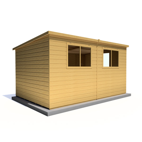 Caldey Single door style B  12x8 12mm Shiplap Garden Shed