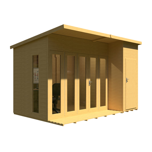 Aster 12x8 Right Hand Storage and Summerhouse 12mm Shiplap
