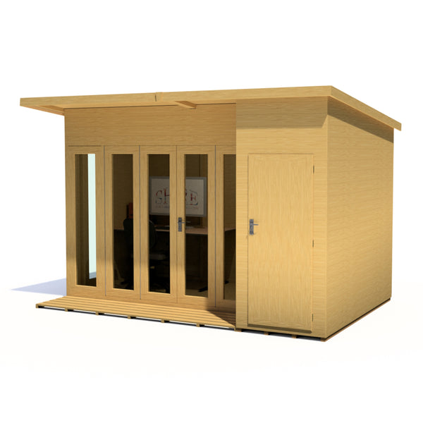 Aster 12x8 Right Hand Storage and Summerhouse 12mm Shiplap