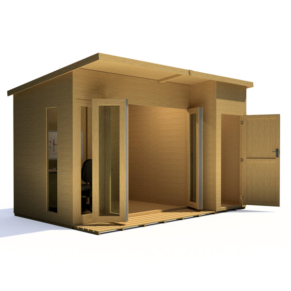 Aster 12x8 Right Hand Storage and Summerhouse 12mm Shiplap