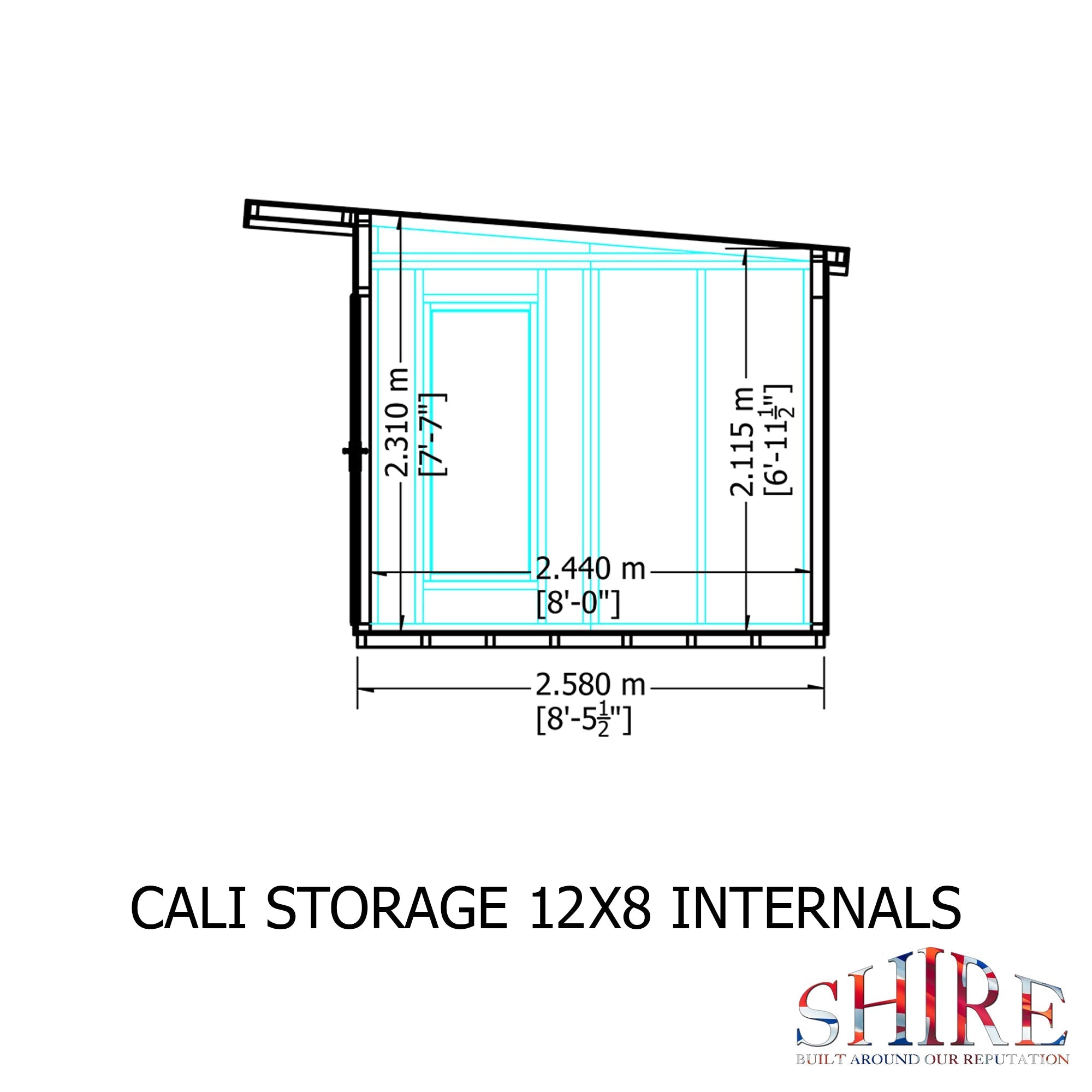 12x8 insulated Garden Studio Office and Store Pent Roof - Best Shed