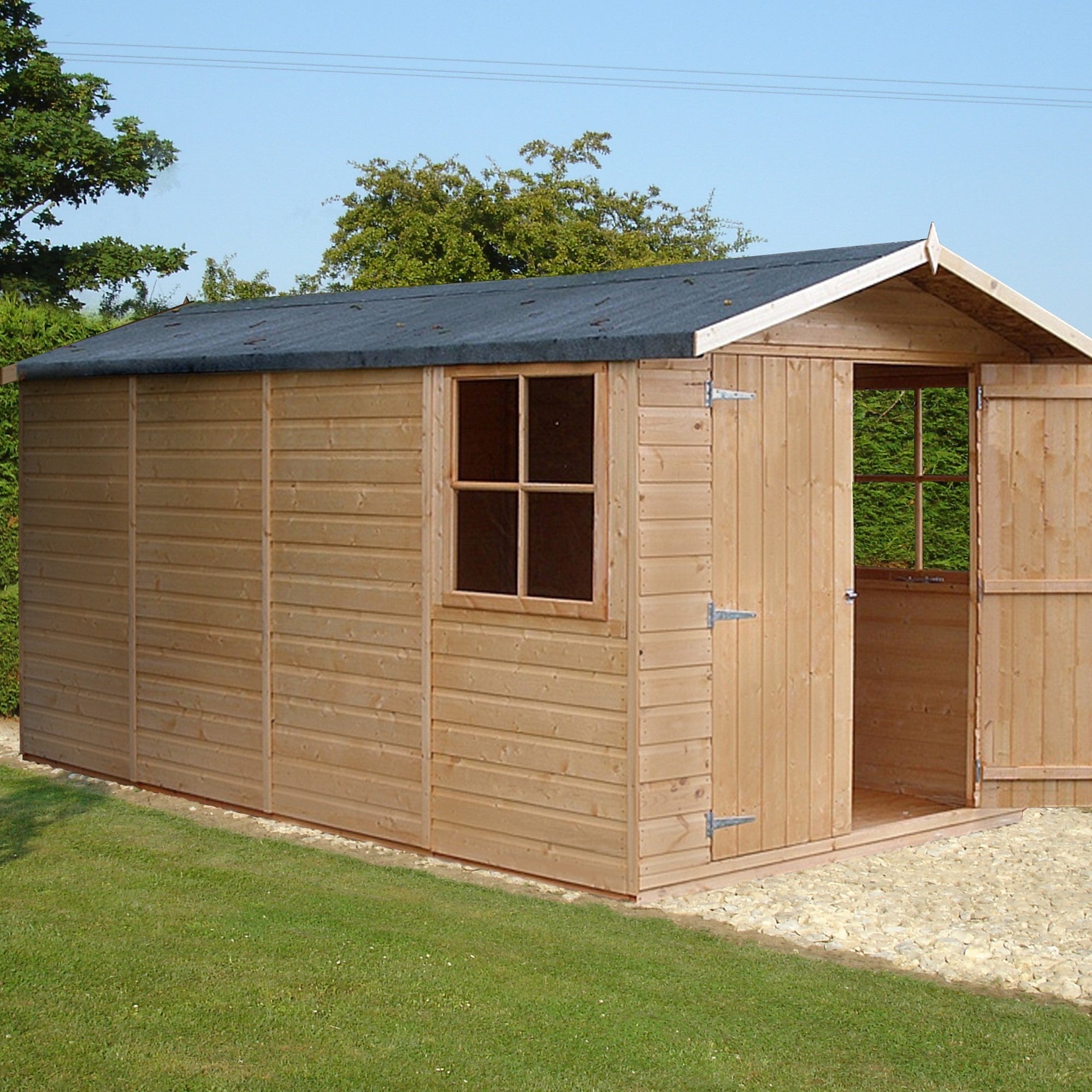 Shire Jersey 7x13 12mm interlock Clad wooden Shed - Best Shed