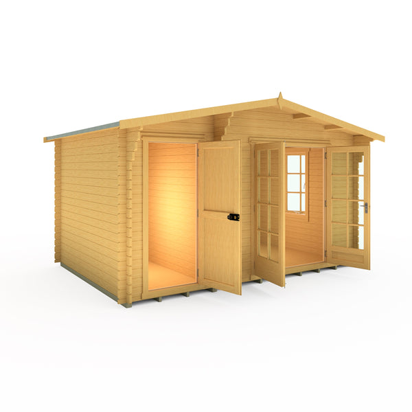 Shire Bourne 14Gx10 Log Cabin 19mm Cladding - Best Shed
