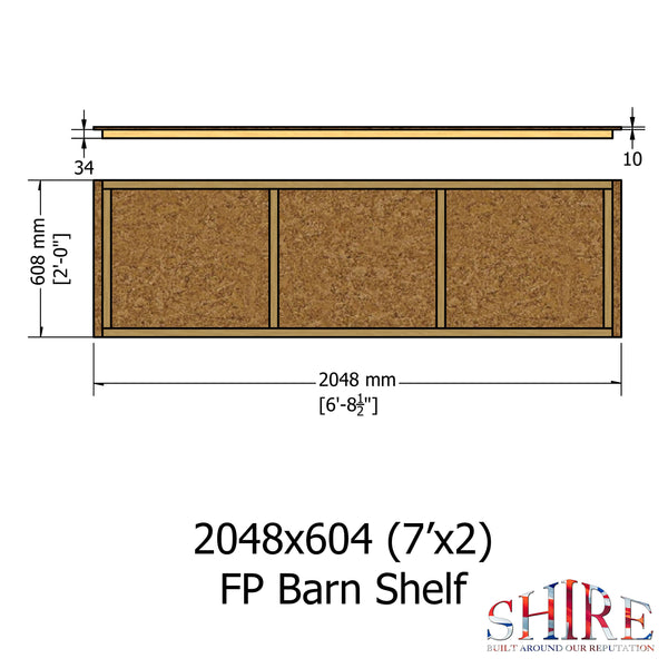 Shire 7ft Shelf for Barn - Best Shed