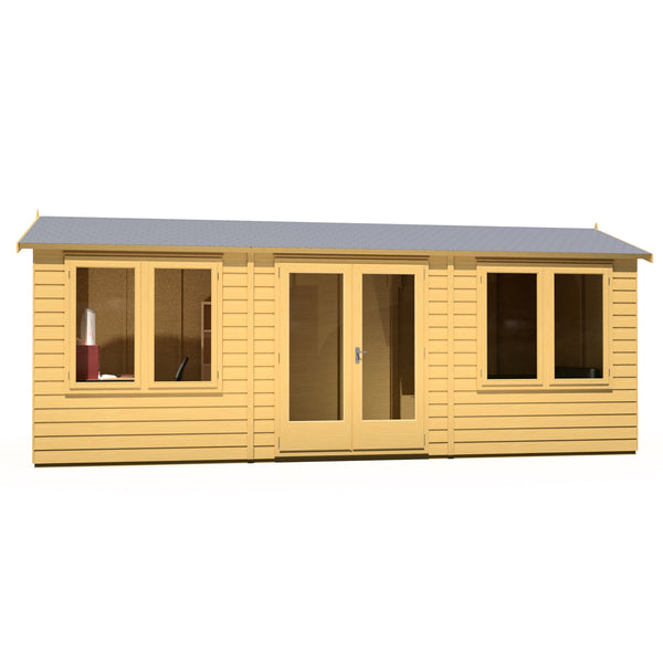 20x8 insulated Garden Studio Office with double doors