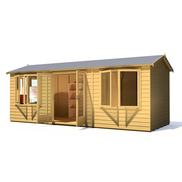 20x8 insulated Garden Studio Office with double doors - Best Shed