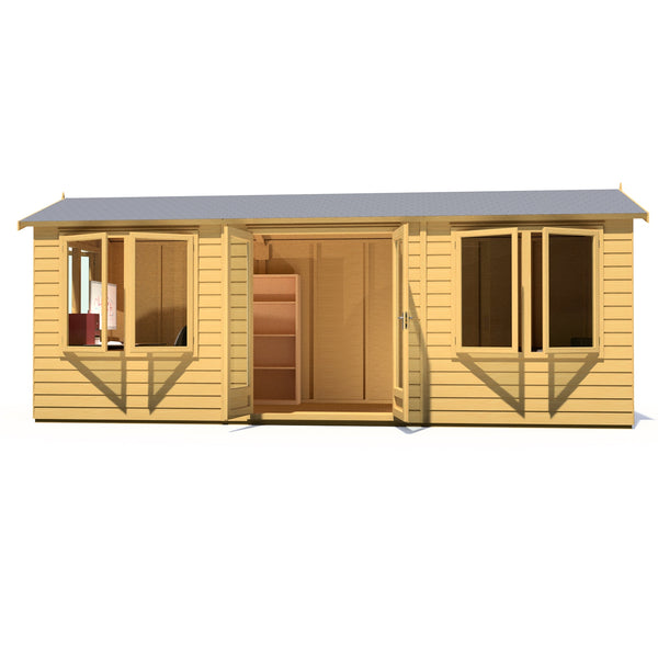 20x8 insulated Garden Studio Office with double doors - Best Shed