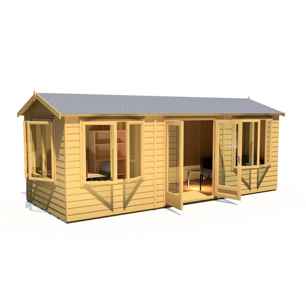 20x8 insulated Garden Studio Office with double doors - Best Shed