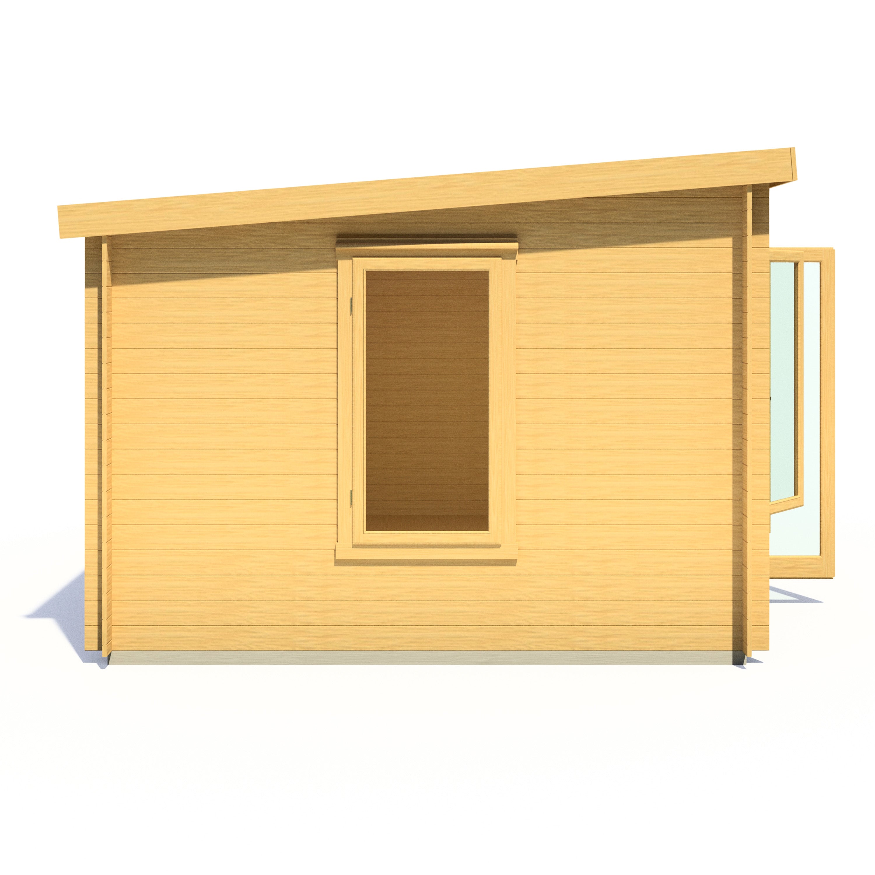 Shire Emneth 10Gx13 Pent Log Cabin 19mm interlock  Cladding - Best Shed