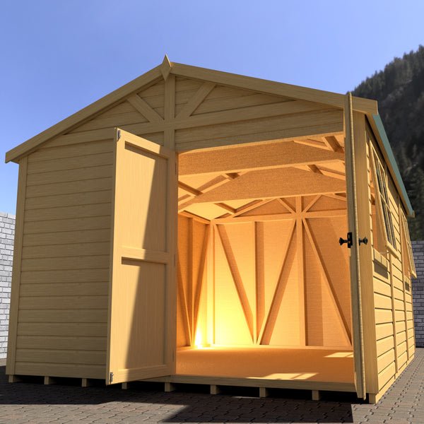 Mammoth 10x15 Double Door 12mm Shiplap Garden Shed
