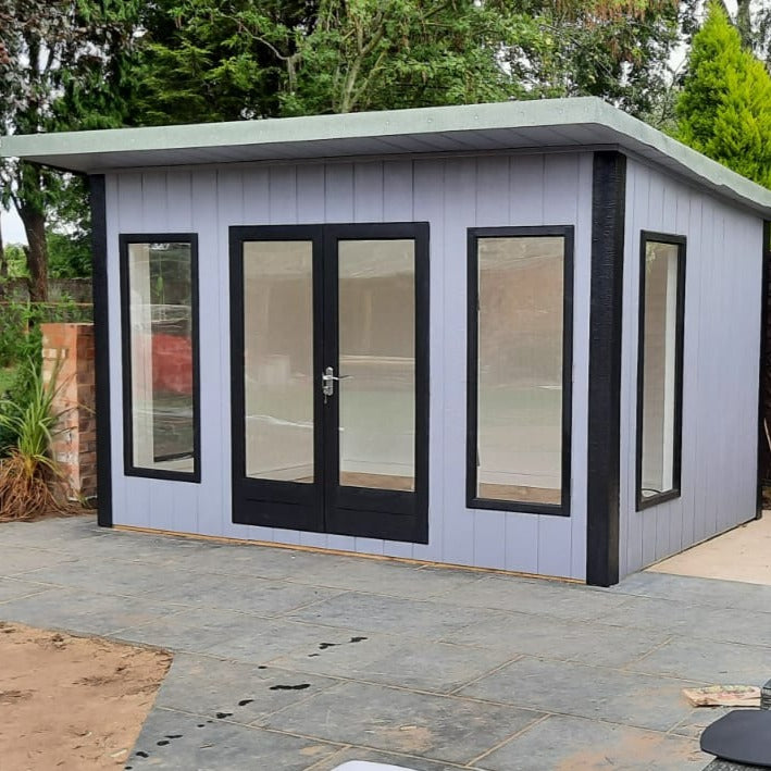 12x8 insulated Garden Studio Office Pent Roof - Best Shed