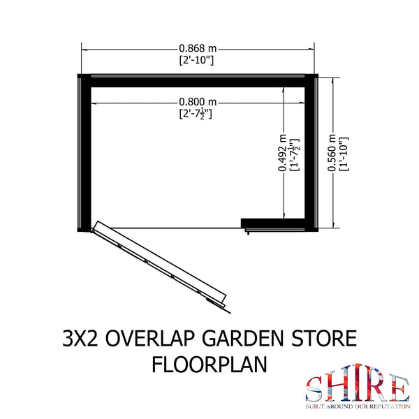 Shire Tool Garden Store Overlap 3x2 - Best Shed