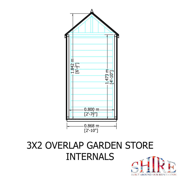 Shire Tool Garden Store Overlap 3x2 - Best Shed