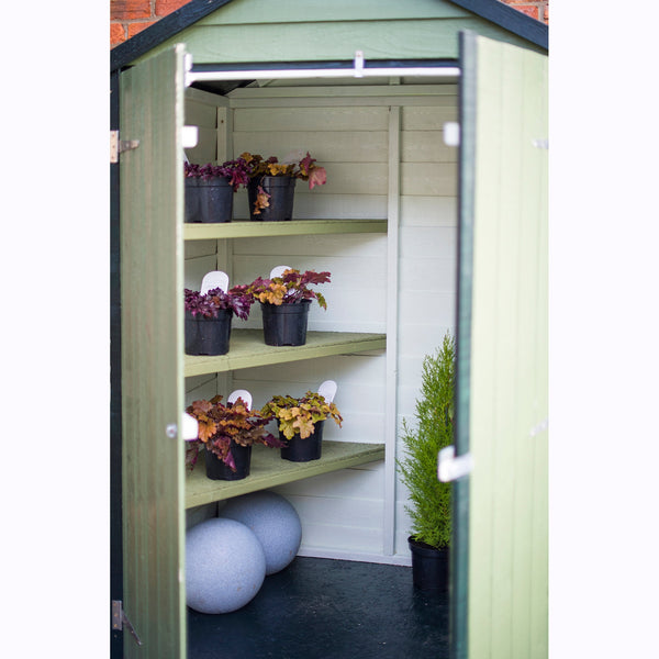 Shire Overlap Double Door 4x3 with Shelves Storage Shed - Best Shed
