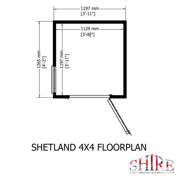Shire 4x4 apex shed 12mm shiplap interlock cladding