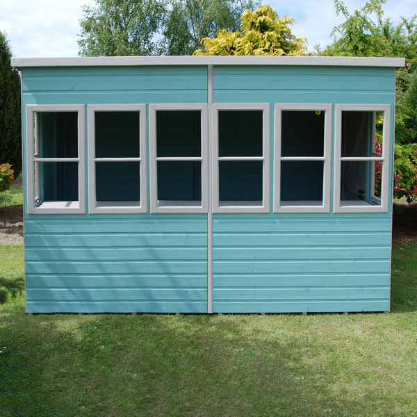 Sun Pent Potting Shed 10x10 Single Door 12mm Shiplap