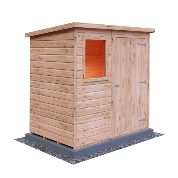 Shire Pent 6x4 12mm interlock Clad wooden Shed - Best Shed
