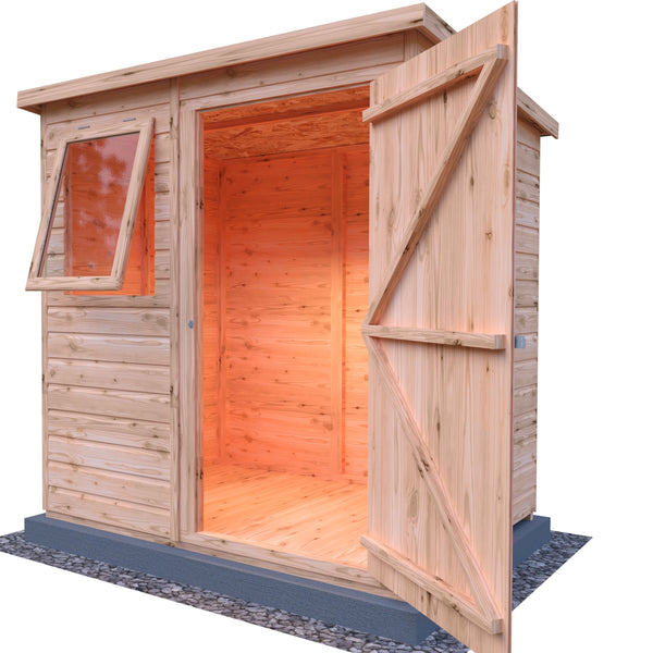 Shire Pent 6x4 12mm interlock Clad wooden Shed - Best Shed