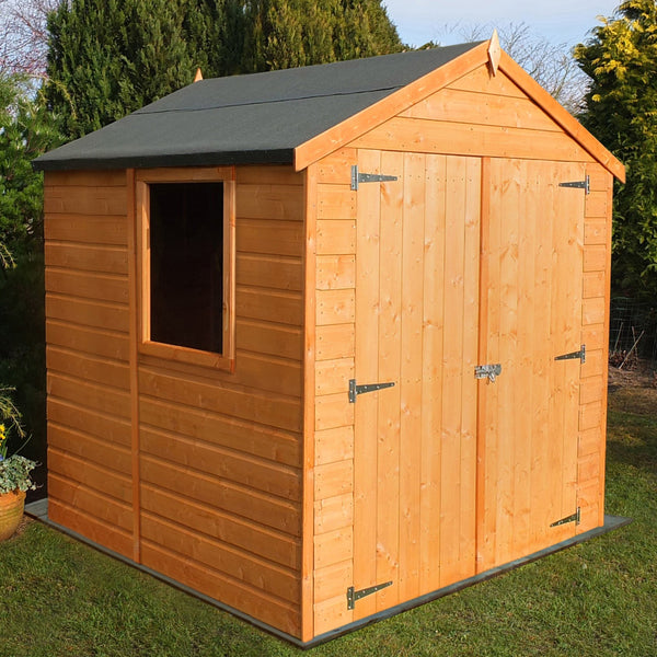 Shire Arran Double Door 6x6 12mm interlock Clad wooden Shed - Best Shed