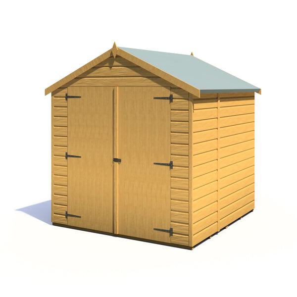 Shire Arran Double Door 6x6 12mm interlock Clad wooden Shed